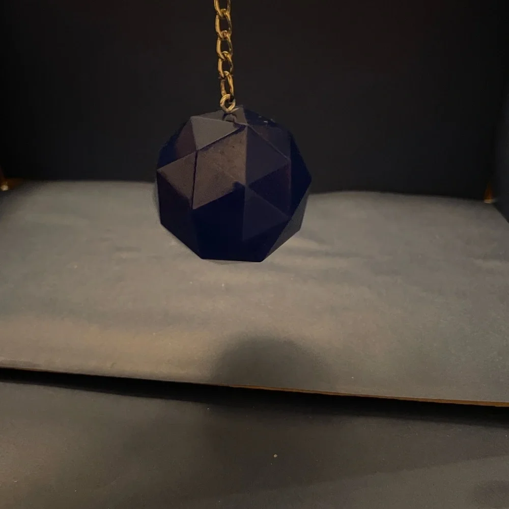 Geometric Blue Keychain upcycled toy